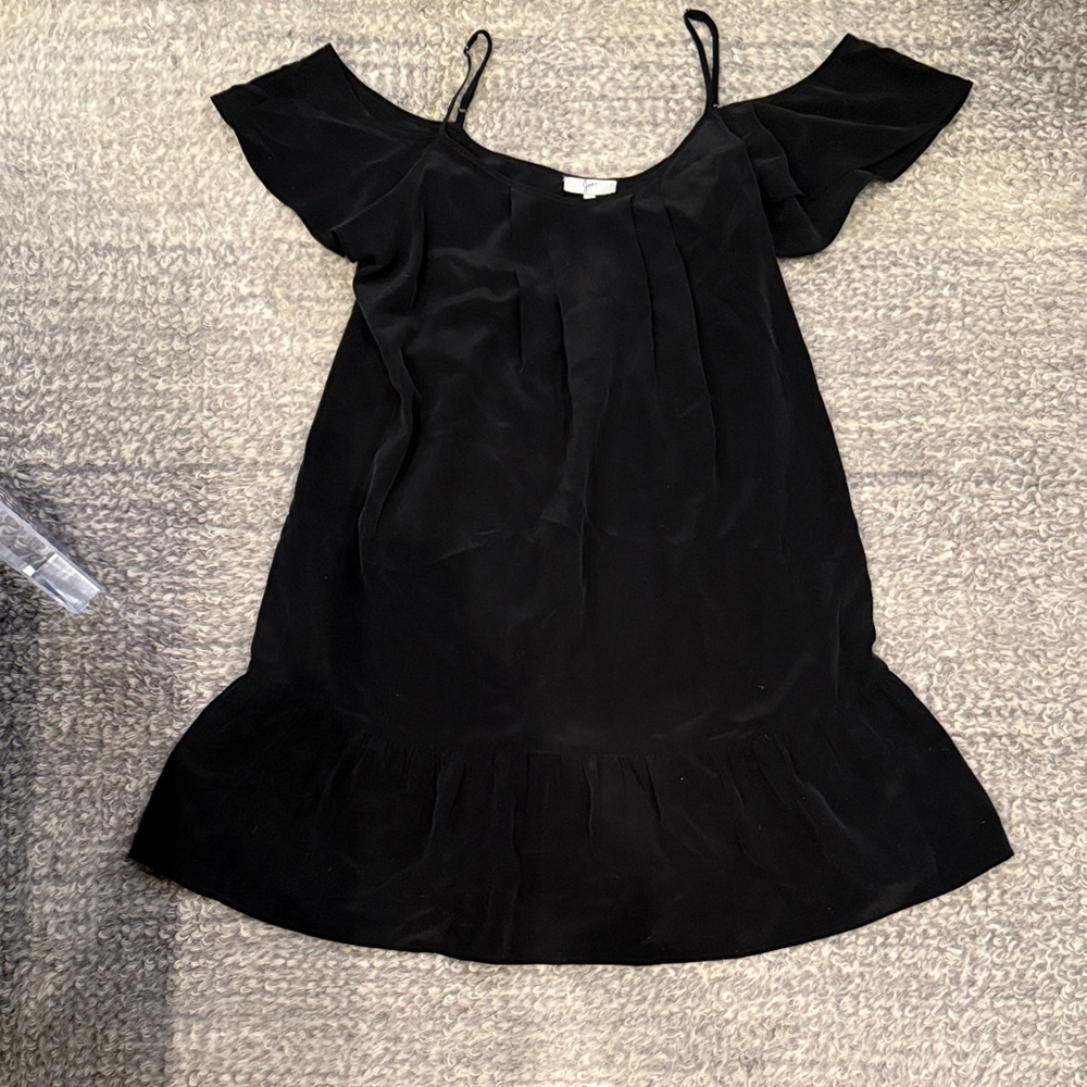 JOIE - 100% Black Silk Mini-Dress